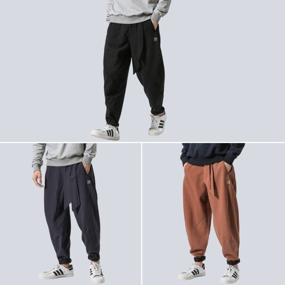 Pack of 3 x Sensei Linen Japanese harem pants