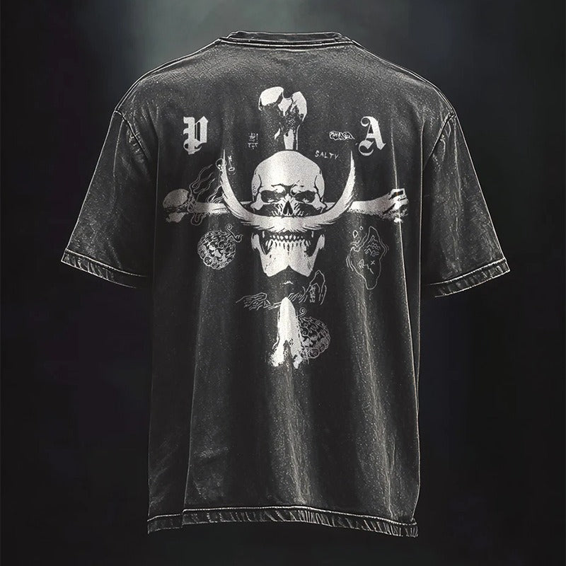 GRAND SKULL VINTAGE OVERSIZE TEE