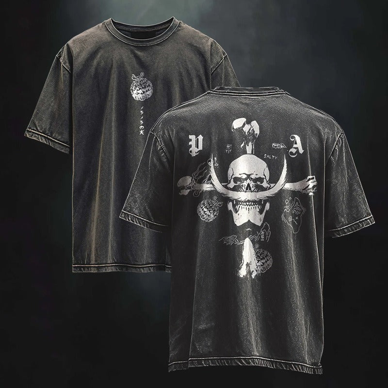 GRAND SKULL VINTAGE OVERSIZE TEE